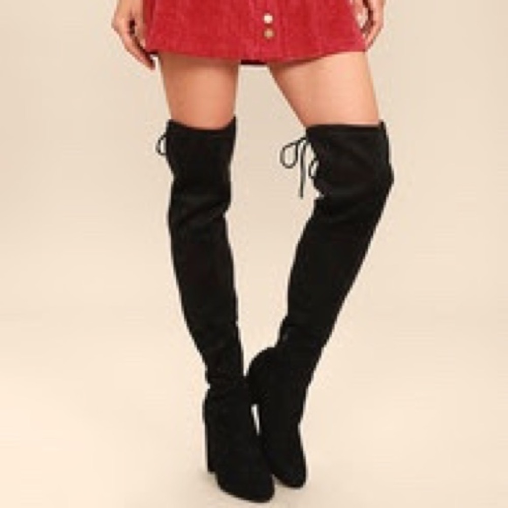 Catwalk Black Over the Knee Boots